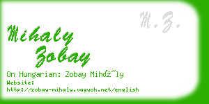 mihaly zobay business card